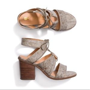 BC Footwear Block Heel Lace Up Sandals